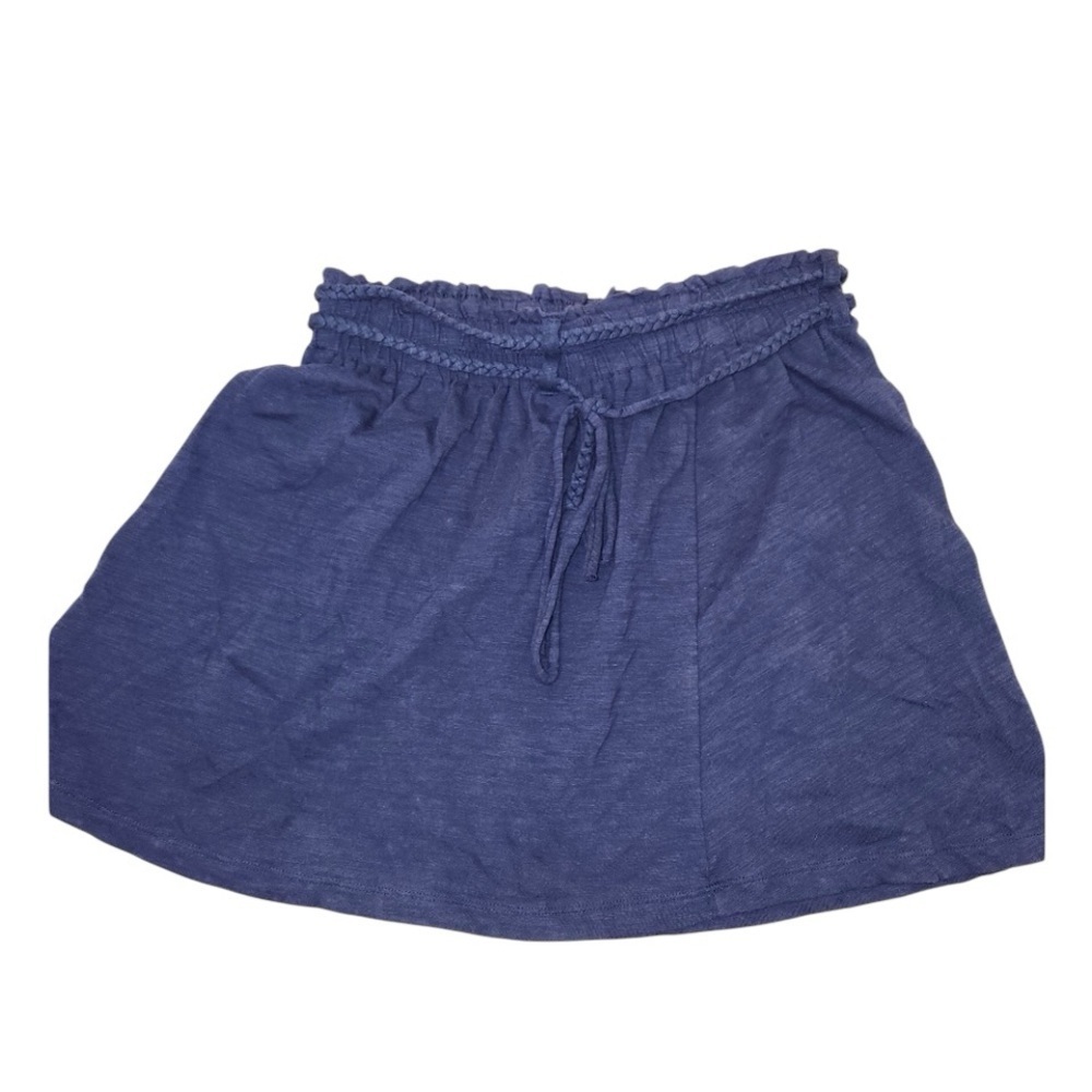 Old Navy Blue mini Skirt Size XS with braided tie belt